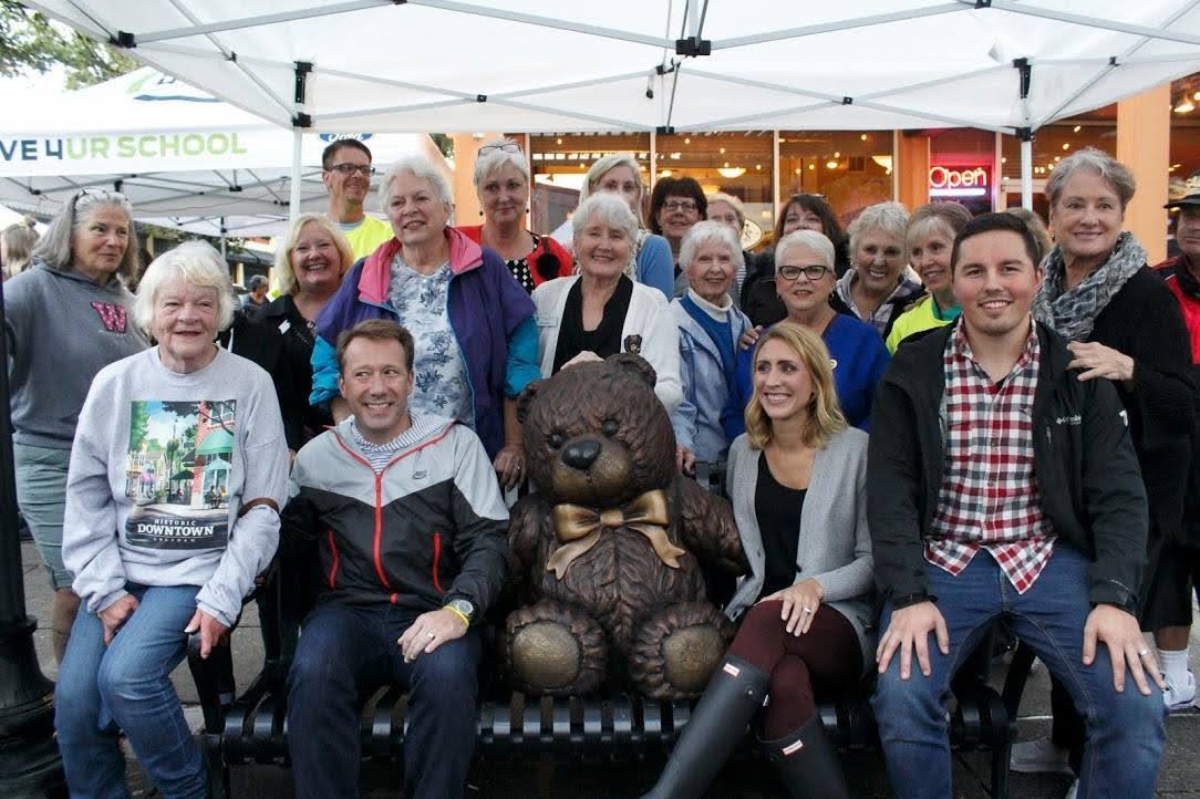 Soroptimists at the Teddy Bear bench